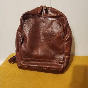 Vintage VonBaer Leather Backpack.